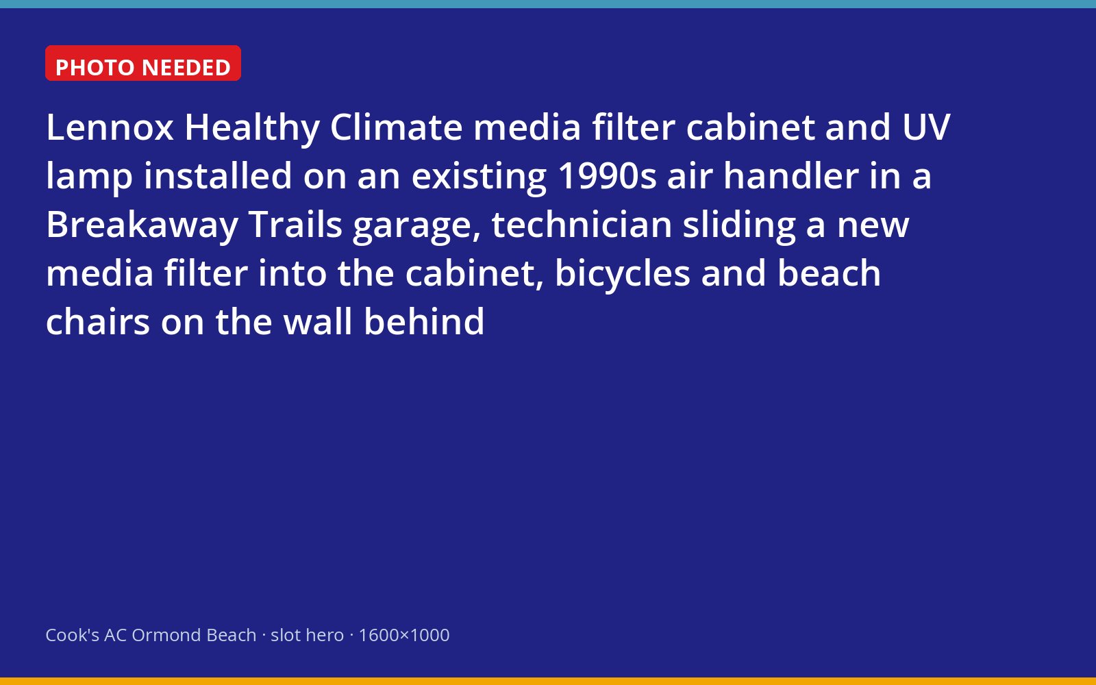 Lennox Healthy Climate filter cabinet and UV lamp fitted to an existing air handler in Breakaway Trails