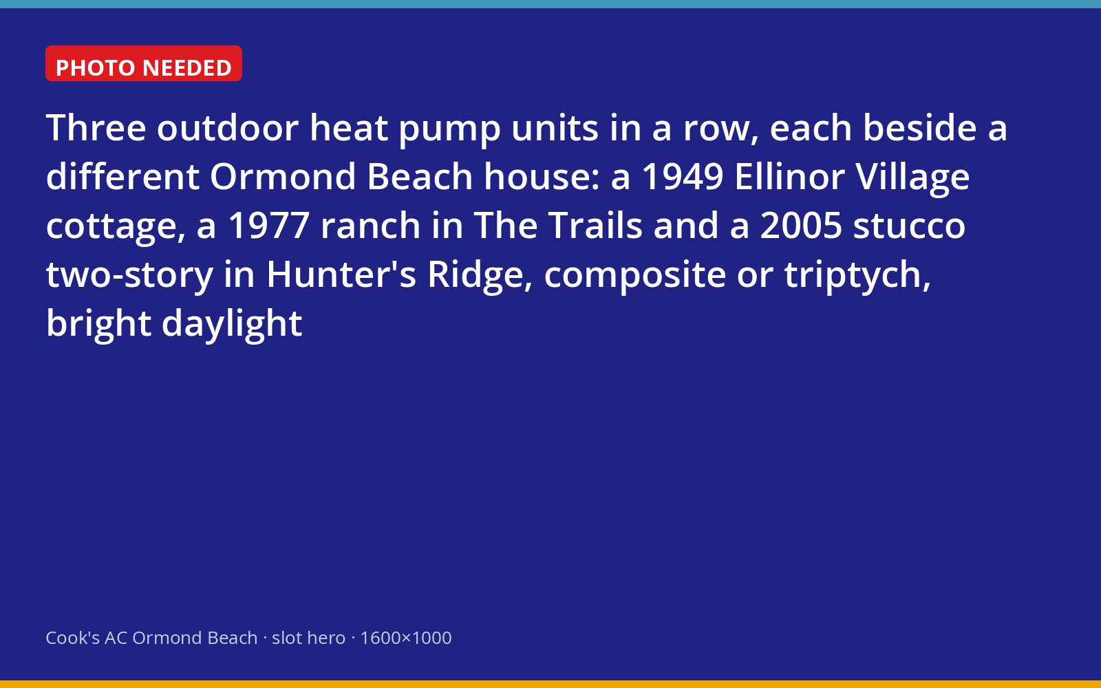 Heat pumps outside three Ormond Beach homes from different decades