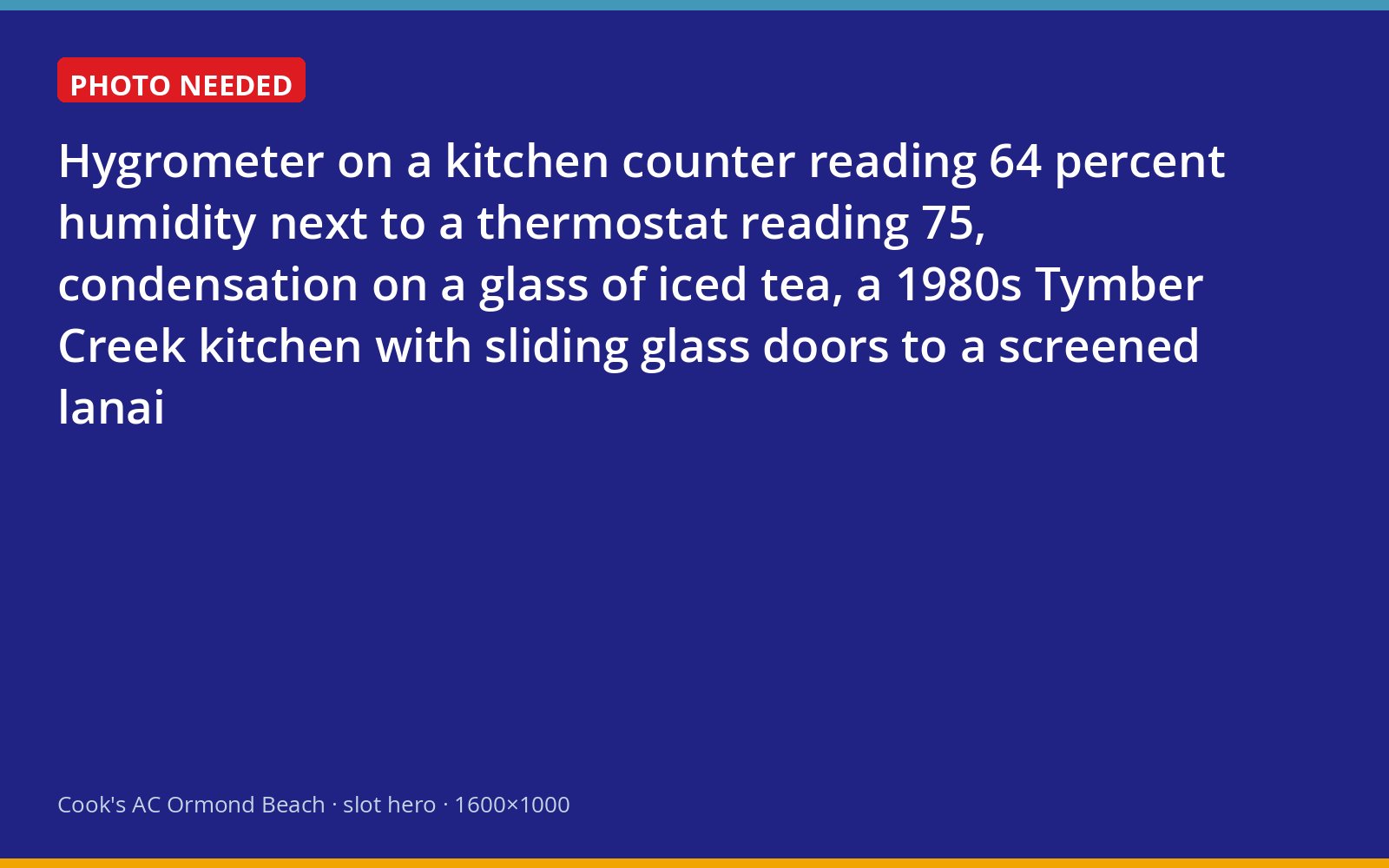 Humidity gauge reading 64 percent inside a Tymber Creek home with the air conditioning on